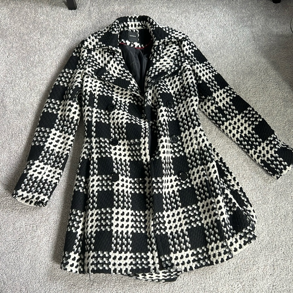 Express Peace Coat XS (Houndstooth design)
